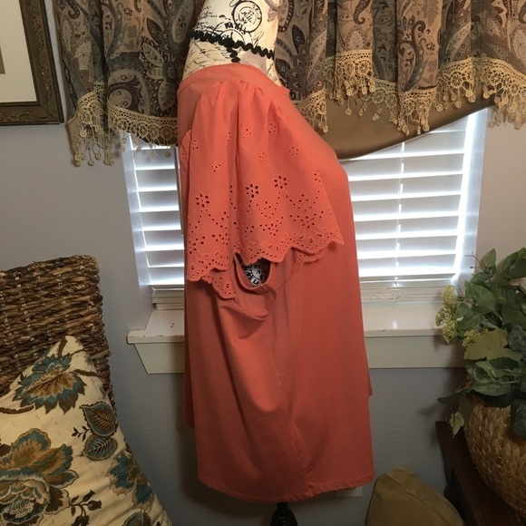 NWT AVA & VIV lace cap sleeve t shirt - Picture 5 of 8